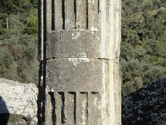 Karya da en korunmuş Roma Tapınağı Euromos Zeus Tapınağı ithaf sütunları 