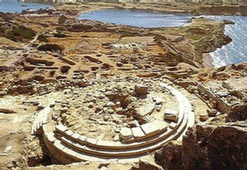 Knidos ünlü yuvarlak planlı Afrodit Tapınağı