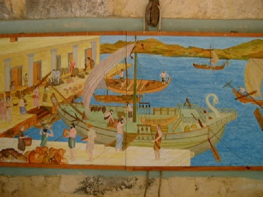 Bodrum Sualtı Arkeoloji müzesi Anfora parkında anforaların çoğu süngercıler tarafından hediye edilmiştir.